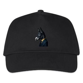 Business Animals - Esel im Anzug - Kinder Basecap - Schwarz - Vorne