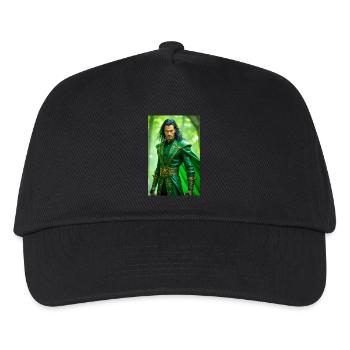 Loki ist ein gerissener Trickster-Gott und Gestaltwandler - Kinder Basecap - Schwarz - Vorne