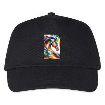 Horse abstract - Kids’ Baseball Cap - black - Front