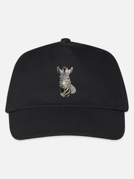 Zebra - Kinder Basecap - Schwarz