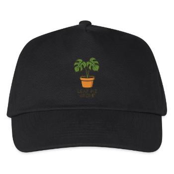 Leaf Me Alone – motif amusant avec des fleurs de monstera - Casquette de baseball Enfant - noir - Devant