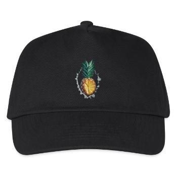 Ananas - Kinder Basecap - Schwarz - Vorne