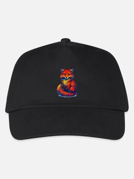 fuchs tier - Kinder Basecap - Schwarz