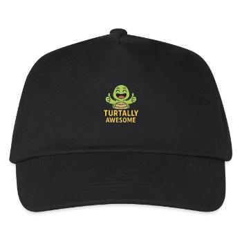 Turtally Awesome – Happy Turtle Thumbs Up - Kids’ Baseball Cap - black - Front