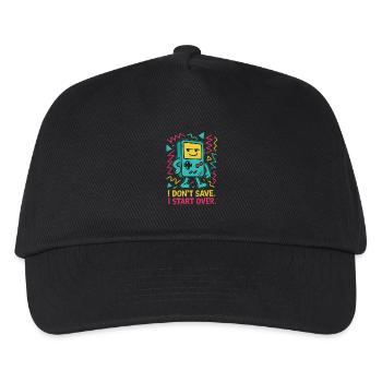 Retro Gamer – Start Over - Kids’ Baseball Cap - black - Front