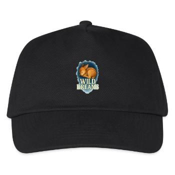 Wild Dreams – Schlafendes Rehkitz - Kinder Basecap - Schwarz - Vorne