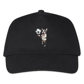 Boston Terrier - Kinder Basecap - Schwarz - Vorne