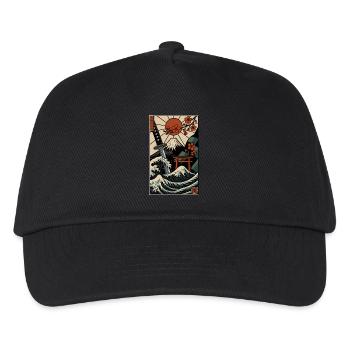 Japanischer Druck - Kinder Basecap - Schwarz - Vorne