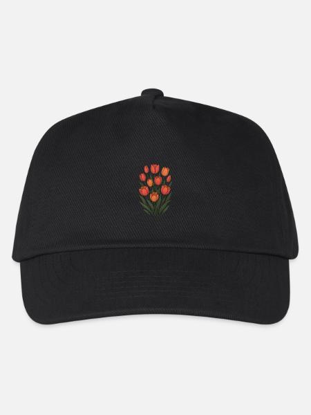 Tulpen - Kinder Basecap - Schwarz