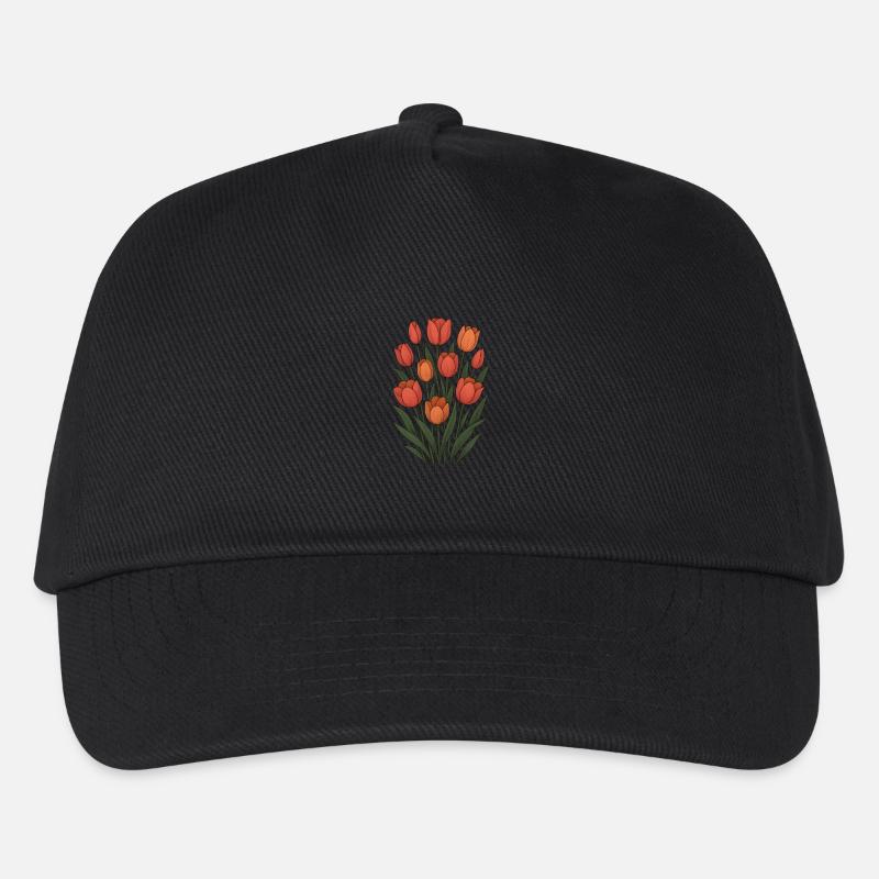 Tulpen - Kinder Basecap - Schwarz