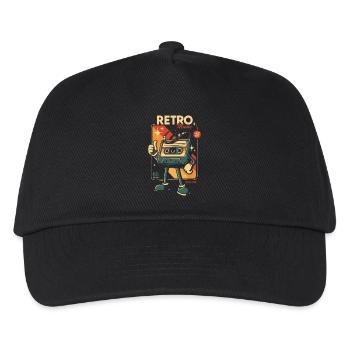 Retro-Musik aus den 80er Jahren - Kinder Basecap - Schwarz - Vorne