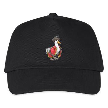 Ente Pirat Piratenhut - Kinder Basecap - Schwarz - Vorne