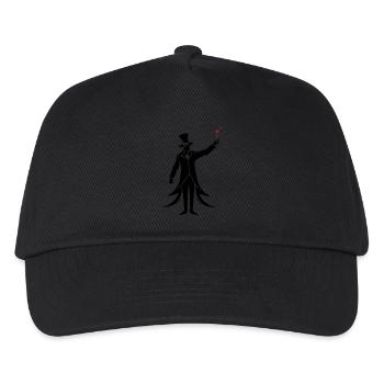 Magier Silhouette Zauberer - Kinder Basecap - Schwarz - Vorne