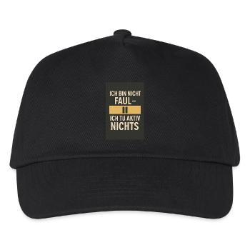 Je ne suis pas paresseux - je ne fais rien activement 02 - Casquette de baseball Enfant - noir - Devant