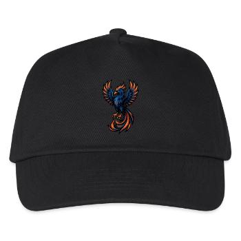 Phoenix – Feurige Wiedergeburt | Urbanes Zodiac-Maskottchen - Kinder Basecap - Schwarz - Vorne