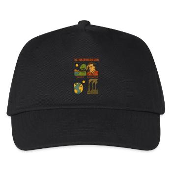 Klimawandel - Kinder Basecap - Schwarz - Vorne