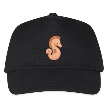 Seahorse Baby Motif – Loving Sea Creature n— - Kids’ Baseball Cap - black - Front