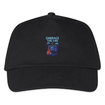 T-shirt de jeu rétro – Embrace the Lag | Pixel-des - Casquette de baseball Enfant - noir - Devant