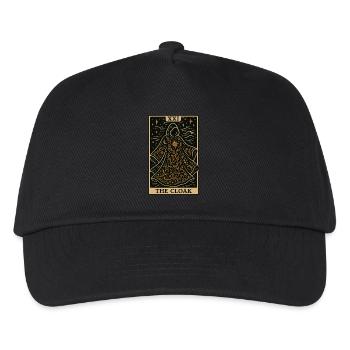 Tarotkarte nähen – Der Umhang - Kinder Basecap - Schwarz - Vorne