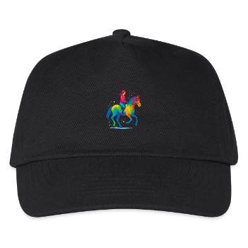 Horse Riding Colorful - Kids’ Baseball Cap - black - Front