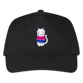 Bisexual Cat Bi Queer LGBTQ CSD Pride Month - Kids’ Baseball Cap - black - Front