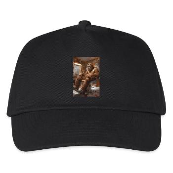 Sasquatch im Barber Shop - Kinder Basecap - Schwarz - Vorne