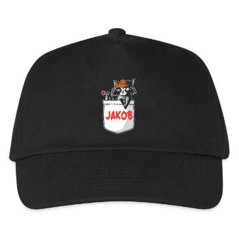 raton laveur Jakob - Casquette de baseball Enfant - noir - Devant