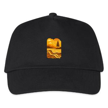 Golden Waves – Sunset Vibes der 70er - Kinder Basecap - Schwarz - Vorne