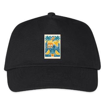 Barcelona Breeze – Retro Summer Vibes - Kids’ Baseball Cap - black - Front