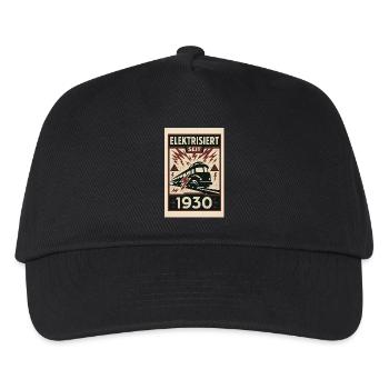 Electrified Electricity Railway 1930 Railway Train Express - Kids’ Baseball Cap - black - Front