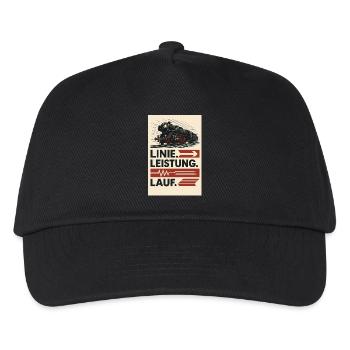 Parcours de performance de la ligne de locomotive à vapeur - Casquette de baseball Enfant - noir - Devant