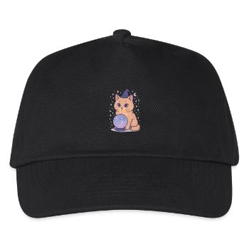 Cat magic in the space sphere - Kids’ Baseball Cap - black - Front