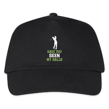 Golf - Hast du meine Bälle gesehen? - Kinder Basecap - Schwarz - Vorne