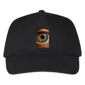 Iris bleu feu Gros plan - Casquette de baseball Enfant - noir - Devant