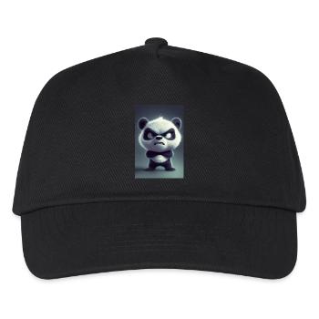 Grumpy Cartoon Panda Mood - Kids’ Baseball Cap - black - Front