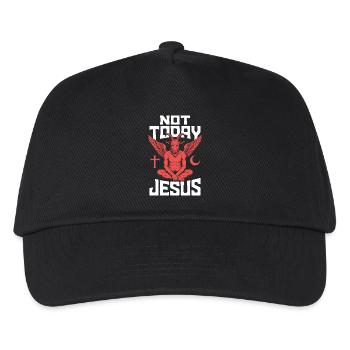 Nicht heute Jesus! Satanist Atheist Goth Aesthetic - Kinder Basecap - Schwarz - Vorne