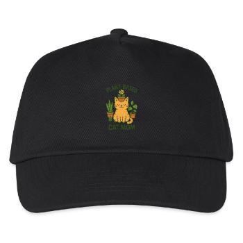 Plant Based Cat Mom - Kids’ Baseball Cap - black - Front