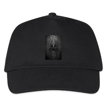 Spinnenkunst im Black Widow-Stil - Kinder Basecap - Schwarz - Vorne