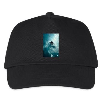 Surfer Riding the Perfect Barrel - Kids’ Baseball Cap - black - Front