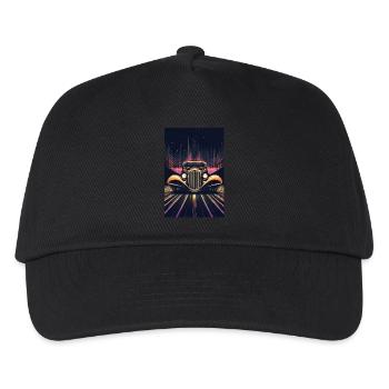 Retro Ride Through Neon Nights - Kids’ Baseball Cap - black - Front