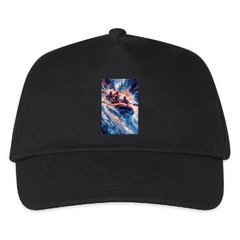 Team Rush durch wilde Stromschnellen - Kinder Basecap - Schwarz - Vorne