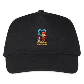 Little Hero Big Mission - Kids’ Baseball Cap - black - Front