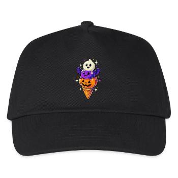 Halloween - Kürbis Eis - Kinder Basecap - Schwarz - Vorne