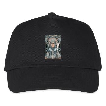 Geweih-Krieger Jugendstil - Kinder Basecap - Schwarz - Vorne