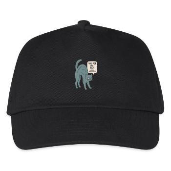 Humorous Cat Sketch with Sassy Quote - Kids’ Baseball Cap - black - Front