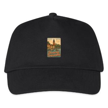 Kirche von Tampere und Strand von Koski - Kinder Basecap - Schwarz - Vorne