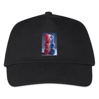 French Flag Gummy Bear - Kids’ Baseball Cap - black - Front