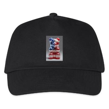 USA Stars & Stripes Gummy Bear - Kids’ Baseball Cap - black - Front