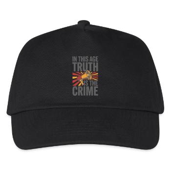 In This Age Truth Is The Crime Statement - Kids’ Baseball Cap - black - Front