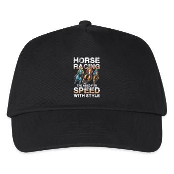 Horse Racing The Need For Speed With Style Jockey - Kids’ Baseball Cap - black - Front
